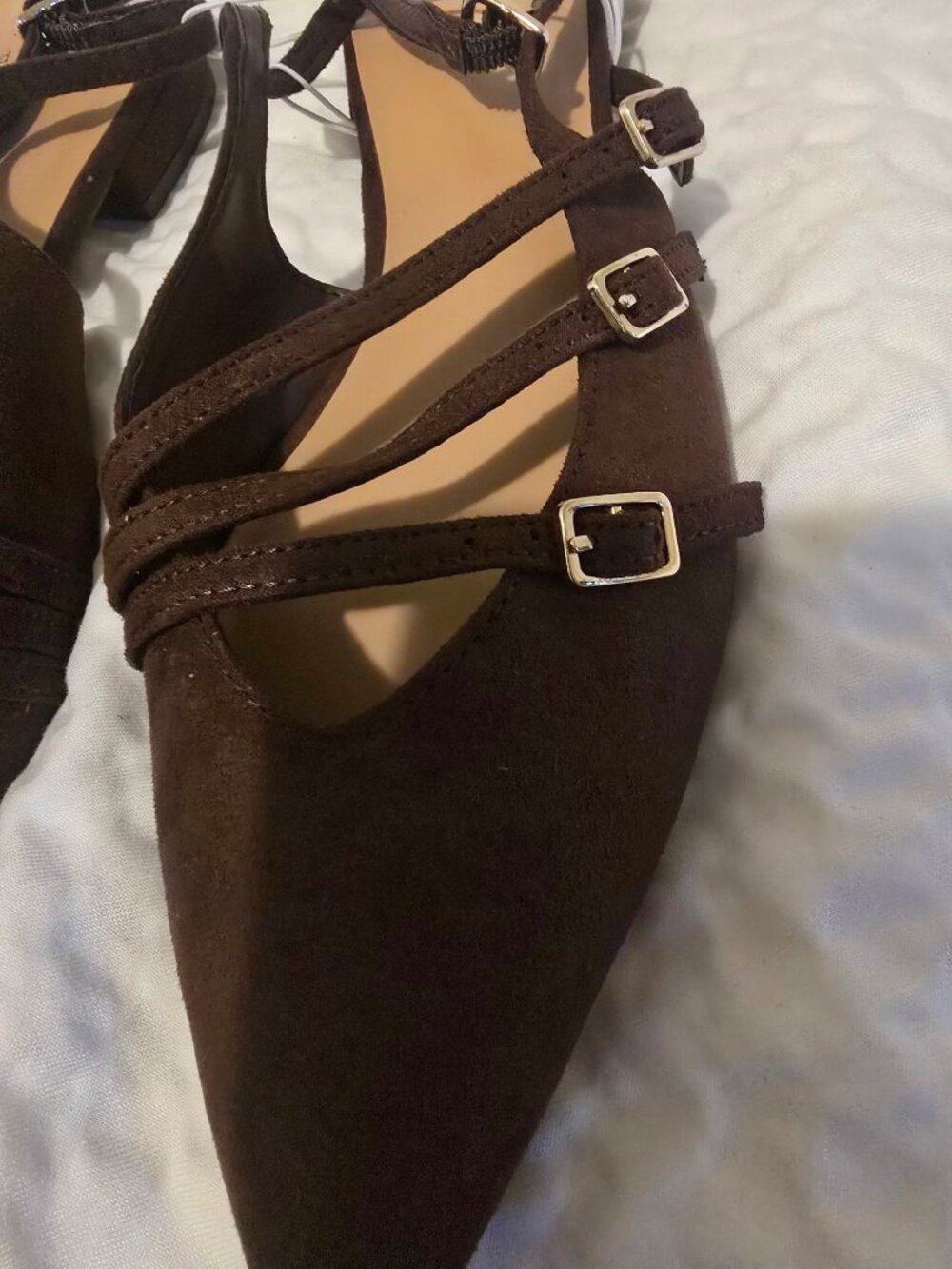 Women's Twiggy Multi Buckle Mini Heel Flats with Memory Foam Insole - a New Day™ - Picture 4 of 7
